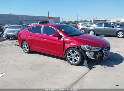 2017 HYUNDAI ELANTRA LIMITED Red  Gasoline KMHD84LF7HU355507 photo #1