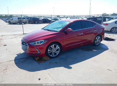 2017 HYUNDAI ELANTRA LIMITED Red  Gasoline KMHD84LF7HU355507 photo #3