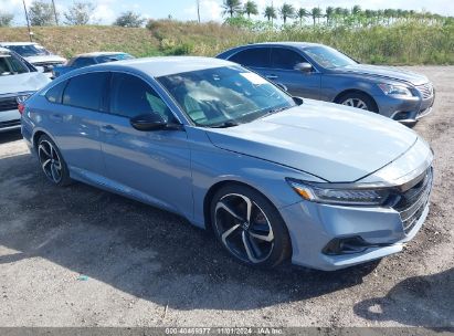 2022 HONDA ACCORD SPORT SPECIAL EDITION Light Blue  Gasoline 1HGCV1F4XNA056500 photo #1