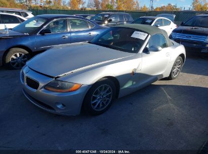 2003 BMW Z4 2.5I Silver  Gasoline 4USBT33463LS46399 photo #3