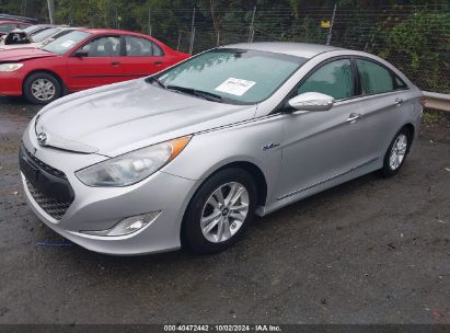 2011 HYUNDAI SONATA HYBRID Silver  Hybrid KMHEC4A41BA005996 photo #3