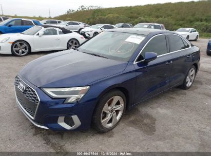 2023 AUDI A3 PREMIUM 40 TFSI FRONT-WHEEL DRIVE S TRONIC Blue  Gasoline WAUAUDGY0PA044271 photo #3