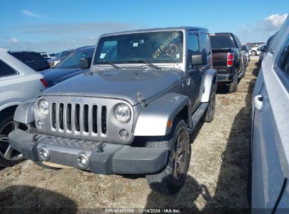 2018 JEEP WRANGLER JK SAHARA 4X4 Gray  Flexible Fuel 1C4GJWBG4JL925504 photo #3