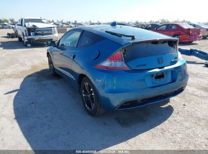 2014 HONDA CR-Z EX Blue  Hybrid JHMZF1D6XES001595 photo #4