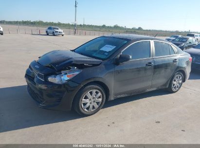 2022 KIA RIO S Black  Gasoline 3KPA24AD6NE441198 photo #3