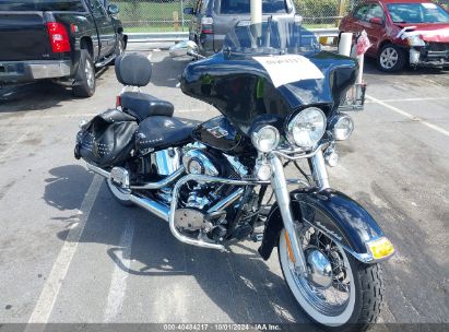 2015 HARLEY-DAVIDSON FLSTC HERITAGE SOFTAIL CLASSIC Black  Gasoline 1HD1BWV1XFB025891 photo #1