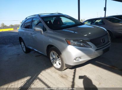 2012 LEXUS RX 450H Silver  Hybrid JTJBC1BA5C2430883 photo #1