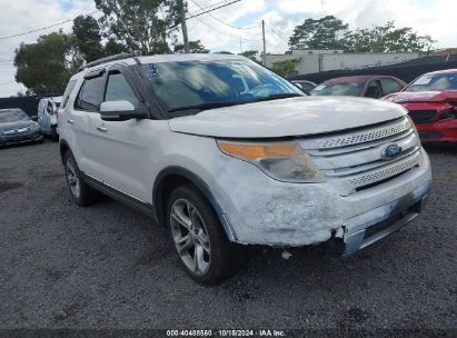 2012 FORD EXPLORER LIMITED White  Gasoline 1FMHK7F89CGA84412 photo #1