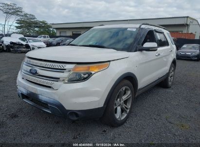 2012 FORD EXPLORER LIMITED White  Gasoline 1FMHK7F89CGA84412 photo #3