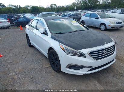 2015 HYUNDAI SONATA SE White  Gasoline 5NPE24AF9FH059019 photo #1