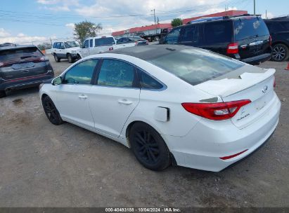 2015 HYUNDAI SONATA SE White  Gasoline 5NPE24AF9FH059019 photo #4