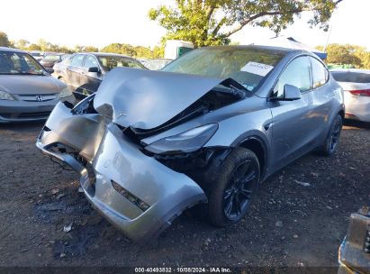 2024 TESLA MODEL Y LONG RANGE DUAL MOTOR ALL-WHEEL DRIVE Gray  Electric 7SAYGDEE1RA307833 photo #3