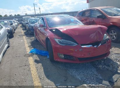 2017 TESLA MODEL S 60/75 Burgundy  Electric 5YJSA1E1XHF209580 photo #1