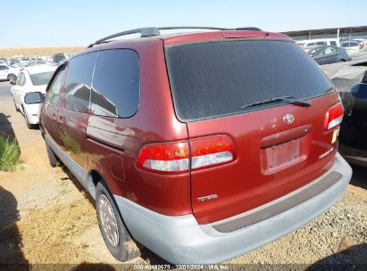 2001 TOYOTA SIENNA LE Burgundy  Gasoline 4T3ZF13C91U410018 photo #4