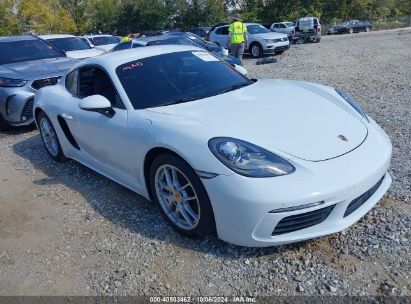 2018 PORSCHE 718 CAYMAN White  Gasoline WP0AA2A86JS260135 photo #1