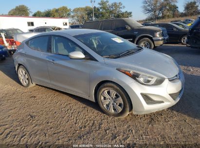 2016 HYUNDAI ELANTRA SE Silver  Gasoline 5NPDH4AE8GH669738 photo #1