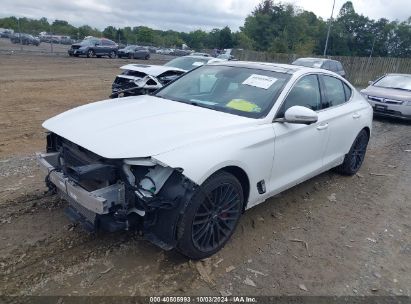 2022 GENESIS G70 3.3T AWD LAUNCH EDITION White  Gasoline KMTG14TE0NU082968 photo #3