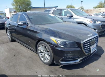 2018 GENESIS G80 3.8 Black  Gasoline KMHGN4JE5JU269585 photo #1