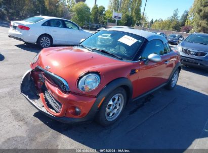 2013 MINI COUPE COOPER Orange  Gasoline WMWSX1C53DT507624 photo #3