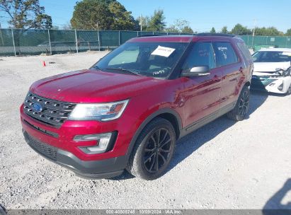 2017 FORD EXPLORER XLT Red  Gasoline 1FM5K8DH1HGD09053 photo #3