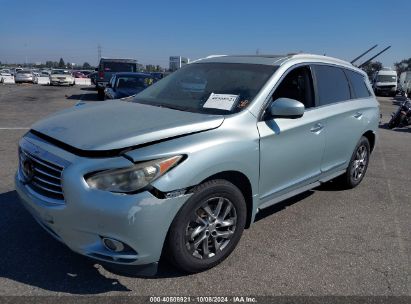 2013 INFINITI JX35 Light Blue  Gasoline 5N1AL0MNXDC352519 photo #3