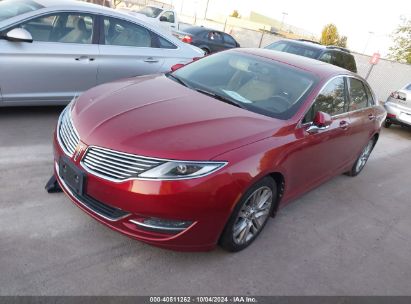 2013 LINCOLN MKZ HYBRID Red  Hybrid 3LN6L2LU1DR802652 photo #3