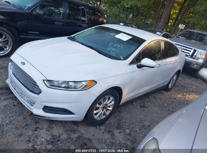 2015 FORD FUSION S White  Gasoline 1FA6P0G77F5115107 photo #3