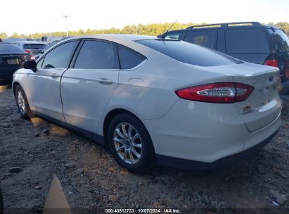 2015 FORD FUSION S White  Gasoline 1FA6P0G77F5115107 photo #4