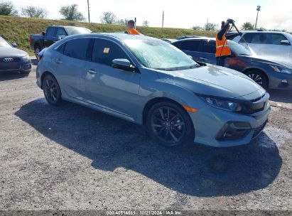 2021 HONDA CIVIC EX Light Blue  Gasoline SHHFK7H61MU214684 photo #1