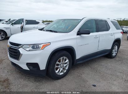 2018 CHEVROLET TRAVERSE LS White  Gasoline 1GNERFKW0JJ231287 photo #3