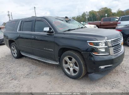 2015 CHEVROLET SUBURBAN 1500 LTZ Black  Gasoline 1GNSKKKC5FR572490 photo #1