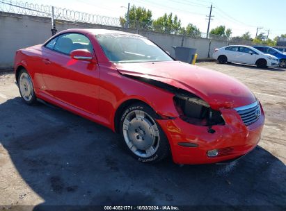 2004 LEXUS SC 430 Red  Gasoline JTHFN48Y940058920 photo #1