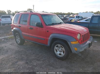 2005 JEEP LIBERTY SPORT Red  Gasoline 1J4GK48K15W537254 photo #1