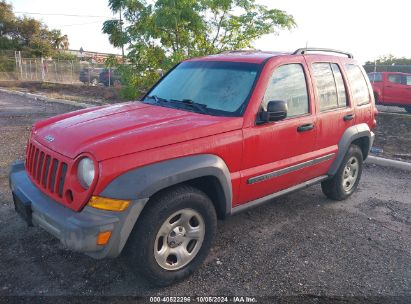 2005 JEEP LIBERTY SPORT Red  Gasoline 1J4GK48K15W537254 photo #3