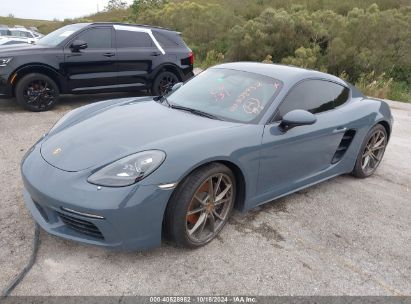 2018 PORSCHE 718 CAYMAN Blue  Gasoline WP0AA2A80JK261619 photo #3