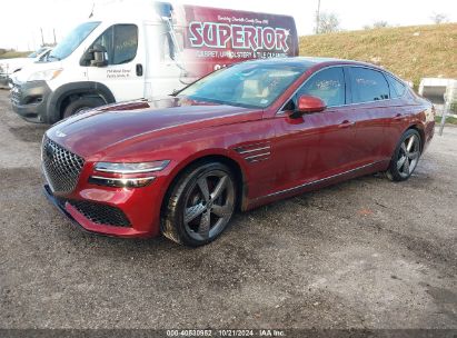 2023 GENESIS G80 3.5T SPORT AWD Burgundy  Gasoline KMTGB4SD4PU185089 photo #3