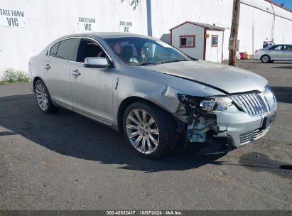 2009 LINCOLN MKS Silver  Gasoline 1LNHM94R39G612875 photo #1