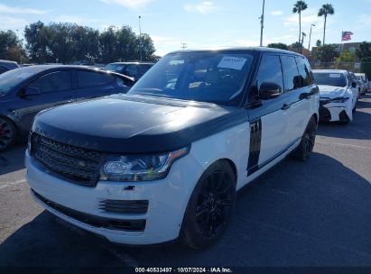 2017 LAND ROVER RANGE ROVER 3.0L V6 TURBOCHARGED DIESEL HSE TD6 White  Diesel SALGS2FK8HA326995 photo #3