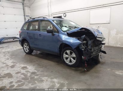 2016 SUBARU FORESTER 2.5I Blue  Gasoline JF2SJABC2GH556326 photo #1