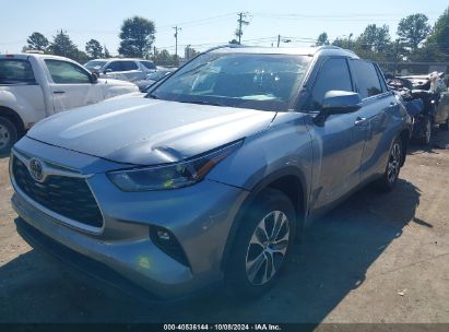 2021 TOYOTA HIGHLANDER XLE Light Blue  Gasoline 5TDGZRBHXMS095245 photo #3