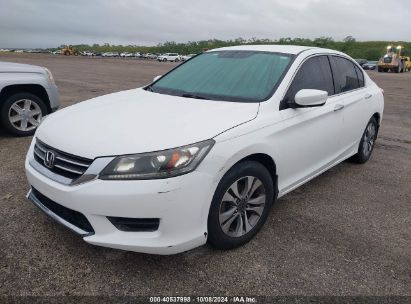 2013 HONDA ACCORD LX White  Gasoline 1HGCR2F35DA200227 photo #3