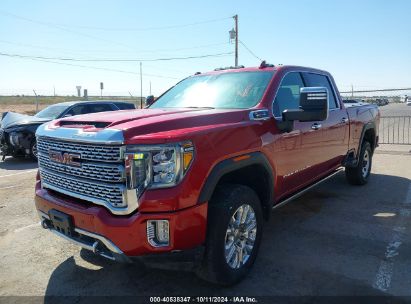 2022 GMC SIERRA 2500HD 4WD  STANDARD BED DENALI Burgundy  Gasoline 1GT49RE76NF266063 photo #3