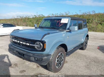 2023 FORD BRONCO OUTER BANKS Blue  Gasoline 1FMEE5BP6PLC09665 photo #3