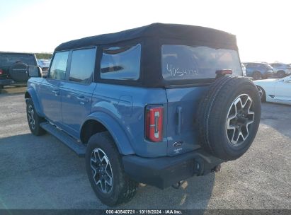 2023 FORD BRONCO OUTER BANKS Blue  Gasoline 1FMEE5BP6PLC09665 photo #4