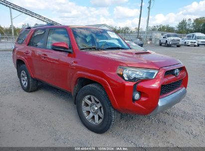 2015 TOYOTA 4RUNNER TRAIL Burgundy  Gasoline JTEBU5JR1F5212436 photo #1