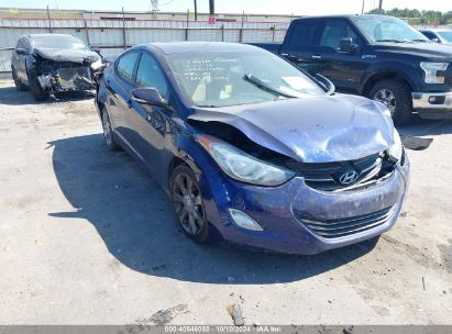 2013 HYUNDAI ELANTRA LIMITED Blue  Gasoline 5NPDH4AE9DH344446 photo #1