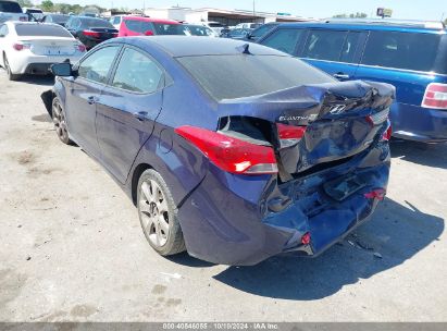 2013 HYUNDAI ELANTRA LIMITED Blue  Gasoline 5NPDH4AE9DH344446 photo #4