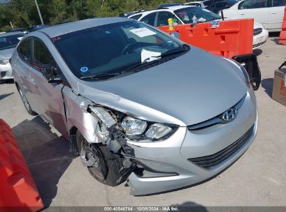 2016 HYUNDAI ELANTRA SE Silver  Gasoline 5NPDH4AE5GH721729 photo #1