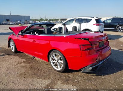 2021 AUDI A5 CABRIOLET PRESTIGE 45 TFSI QUATTRO S TRONIC Red  Gasoline WAUYAGF58MN006890 photo #4