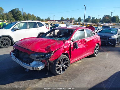 2021 Honda Civic Sport red sedan gasoline 2HGFC2F83MH518715 photo #3